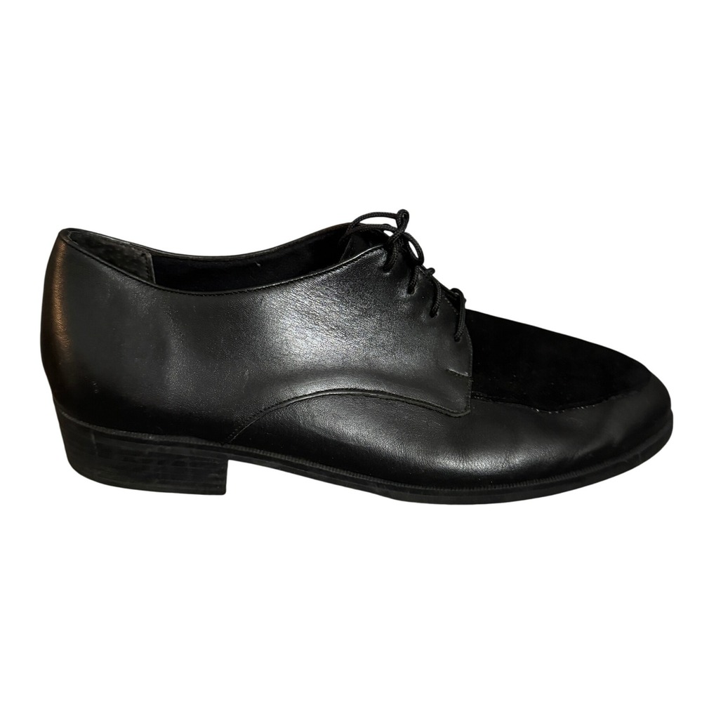 Munro Sport Black Leather Suede Oxford Dress Shoes Women Casual Work 9.5